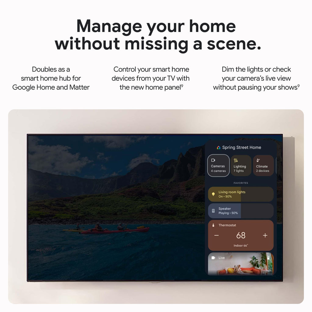 Google TV Streamer 4K - HDR Voice Remote Smart Home Control Porcelain