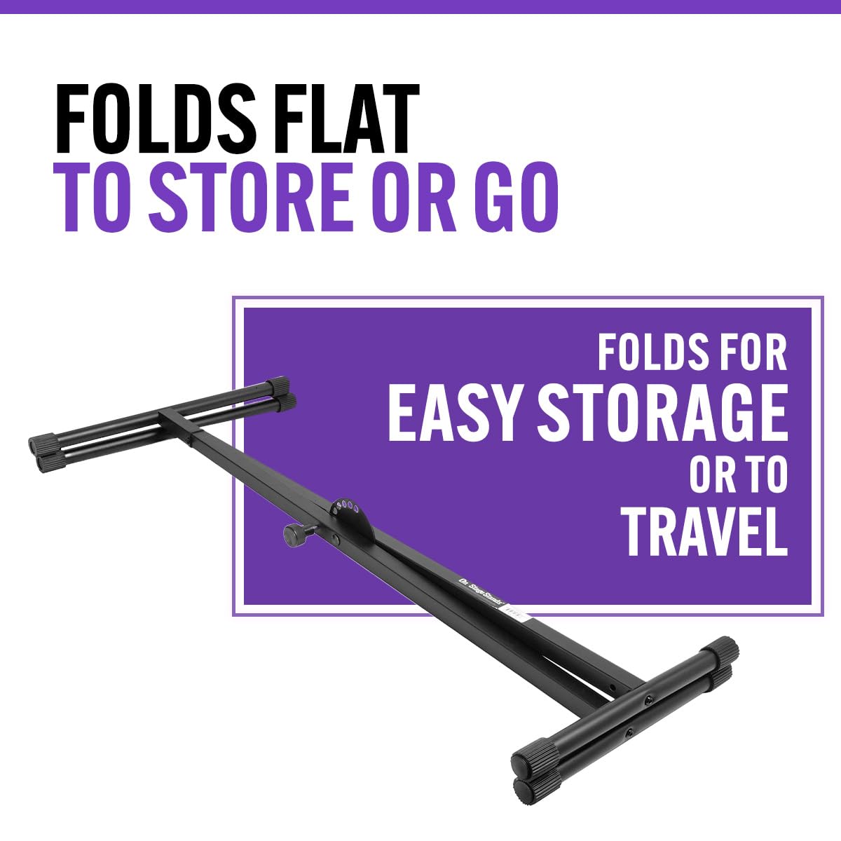 Single-X Adjustable Electronic Keyboard Stand KS7190 Black