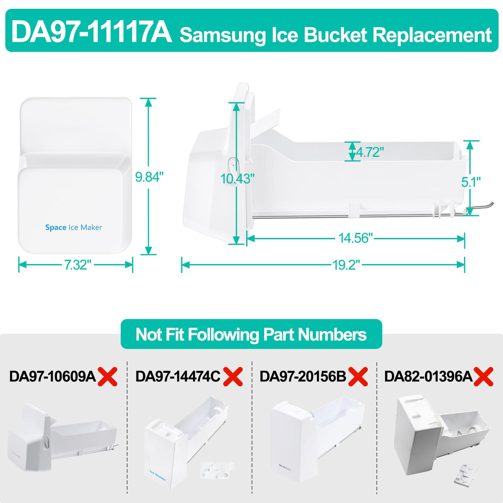 New As-Is Luckman DA97-11117A Ice Bin Replacement for Samsung Refrigerators. Retail $94.00