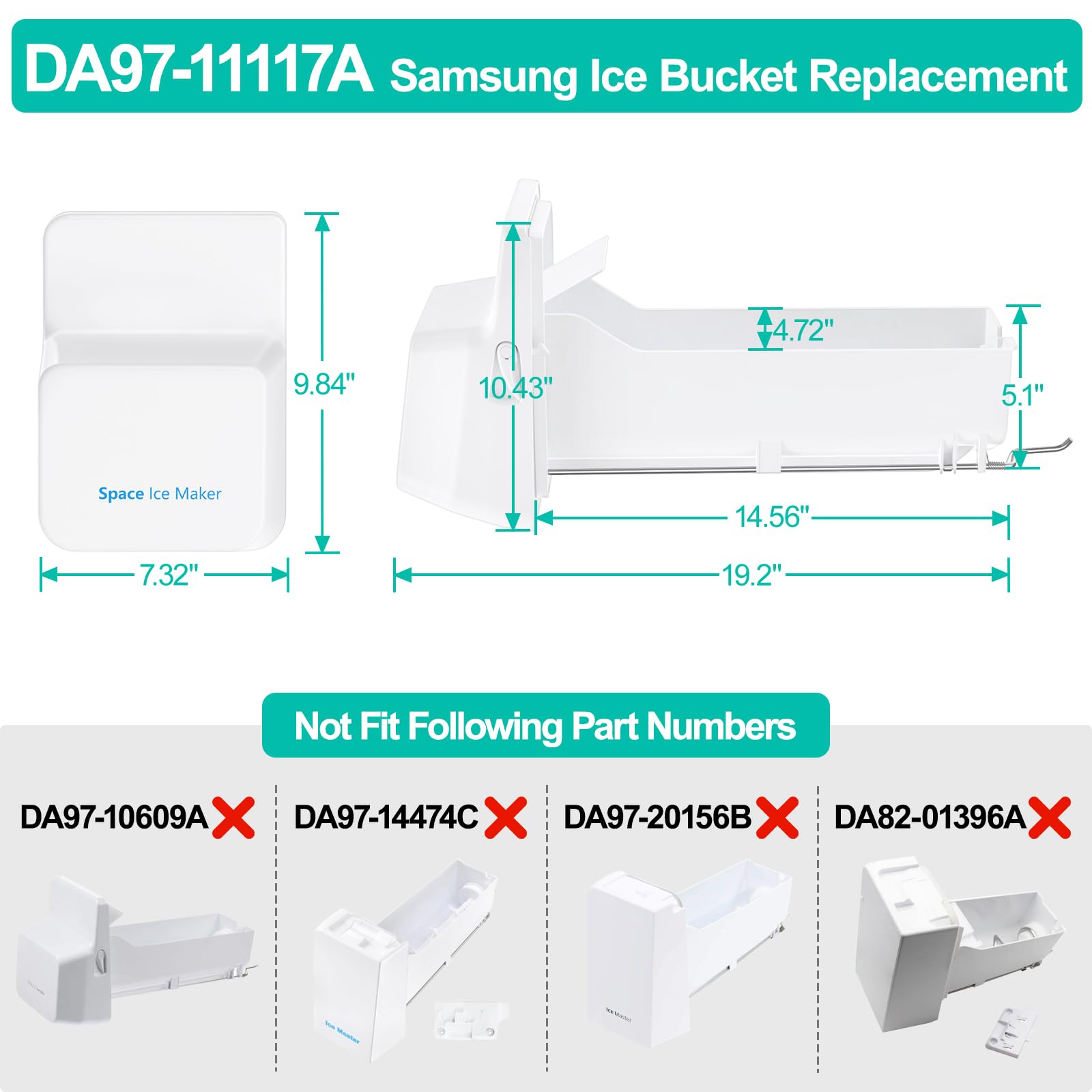 New As-Is Luckman DA97-11117A Ice Bin Replacement for Samsung Refrigerators. Retail $94.00