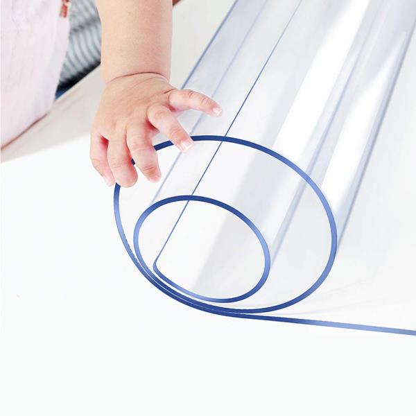 Clear PVC Table Protector Cover 1.5mm Thick 54x72 Inch Rectangle Tablepad