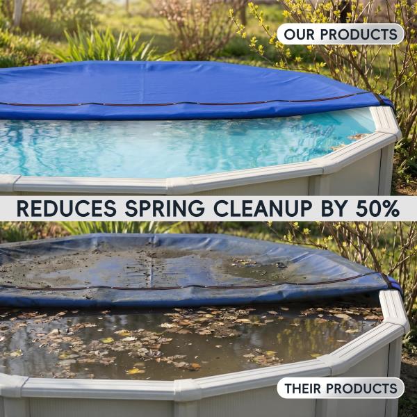 Ultra-Thick 28FT Pool Cover for Above Ground Pools with 4FT Overlap