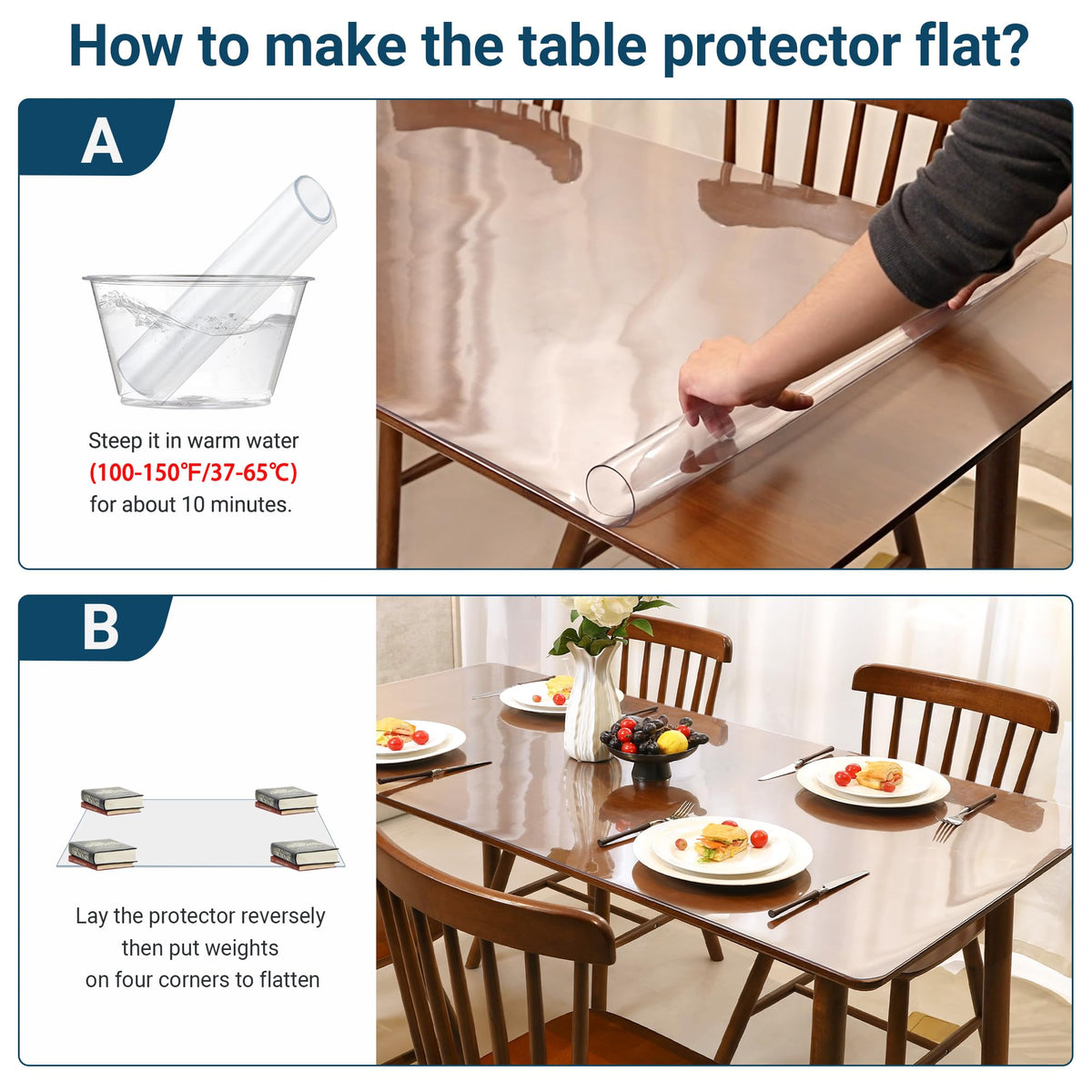 NAP2WELL Clear Table Cover 36x60 Inch 1.5mm Retail $36