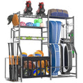 Heavy Duty Garage Sports Equipment Organizer with Golf Bag Storage Rack and Ball Holder