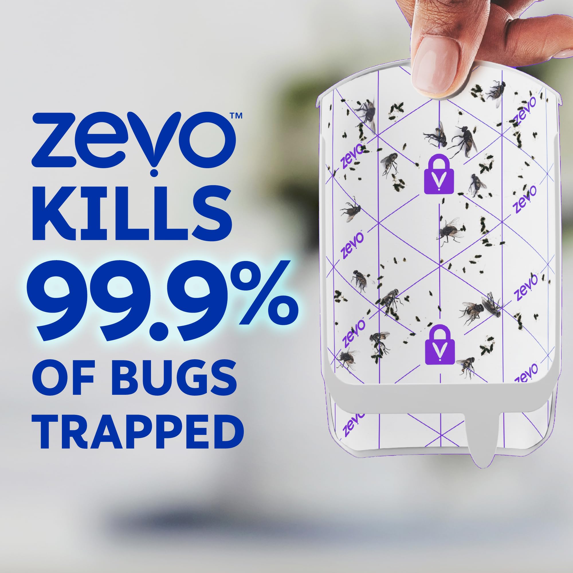 Open-Box New ZEVO Flying Insect Trap with Plug-In Blue  UV Light 3 Refills Retail $25.00