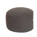 Round Textured Fabric Pouf Ottoman - Dark Gray