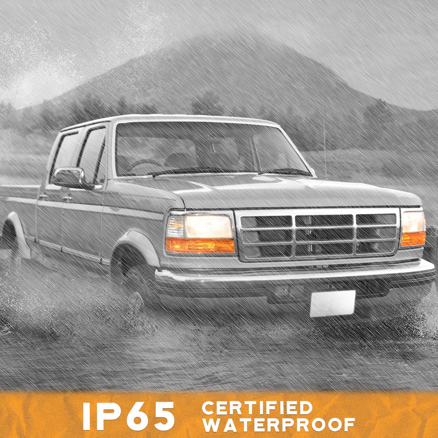 New Open-Box WEELMOTO Headlights for 92-97 Ford F-150Bronco Clear Lens DOT