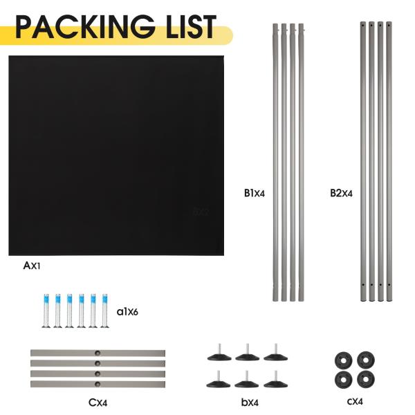 RANTILA Single Large Panel Room Divider, Privacy Screen for Office, Partition Separators, Freestanding Divider 71''W x 71''H, Black Retail $34.00