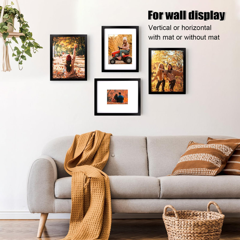 Open-Box New KINLINK 11x14 Solid Wood Acrylic Picture Frame Set of 4. Retail $37.00