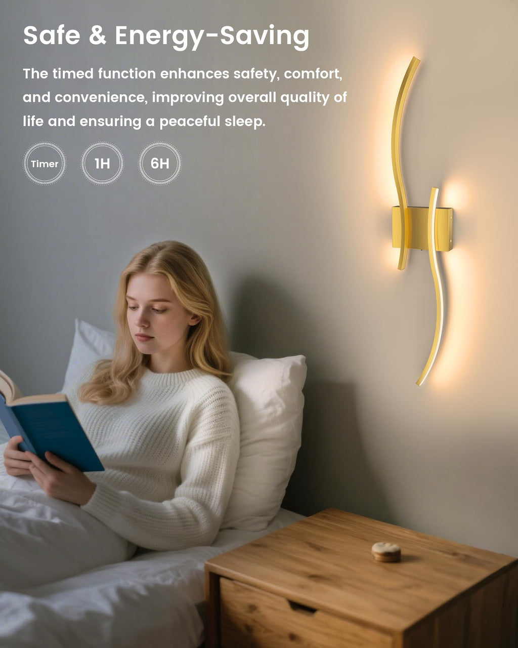 Gold 27.6 Battery Operated Dimmable 3CCT Wall Sconce Set of 2