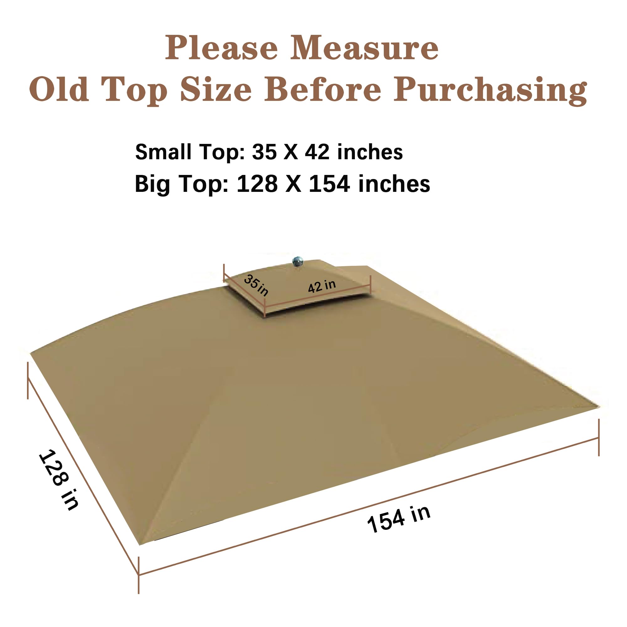 Replacement Canopy Cover for Windsor and South Hampton Gazebos Beige - $66.75