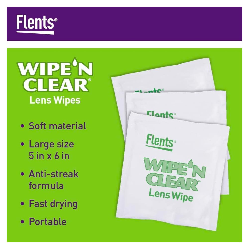 Open-Box New Flents Lens Wipes with Anti-Streak Multi-Purpose 75 Count Retail $9.00