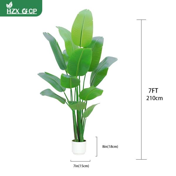 7 ft Artificial Bird of Paradise Plant Faux Indoor Tropical Tree with 13 Trunks