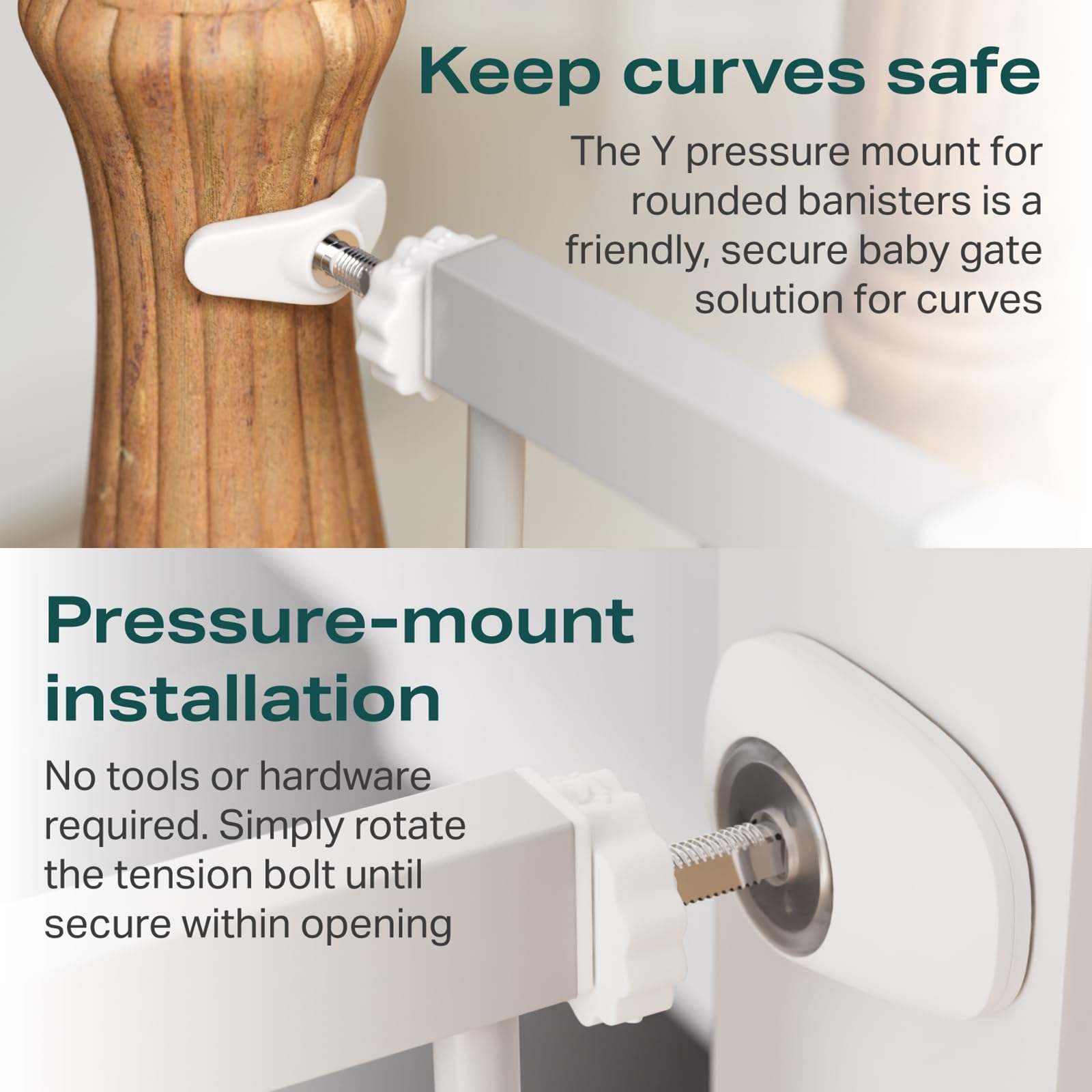Gray Auto-Close Pressure Mounted Indoor Safety Gate 30.5 H 30-46 W