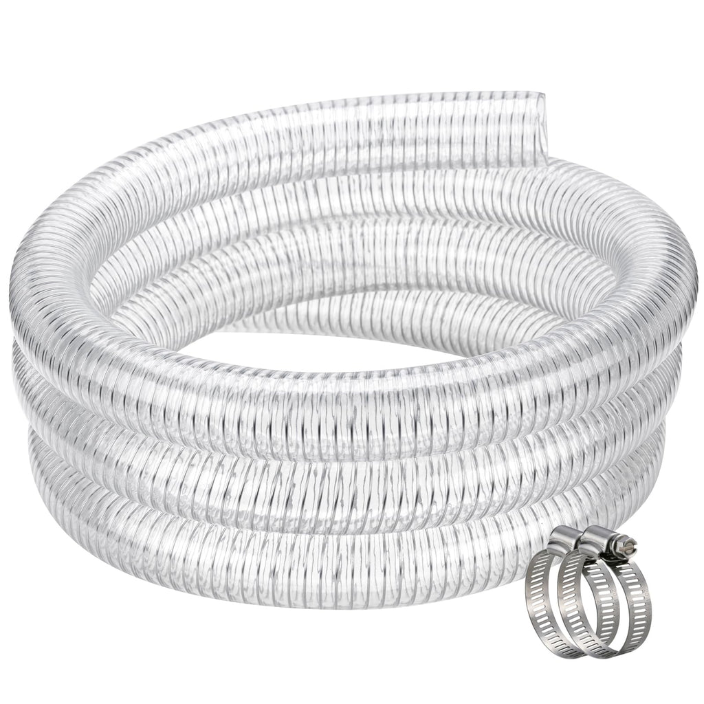 Clear 2-inch ID 10ft Heavy Duty Wire Reinforced PVC Suction Hose