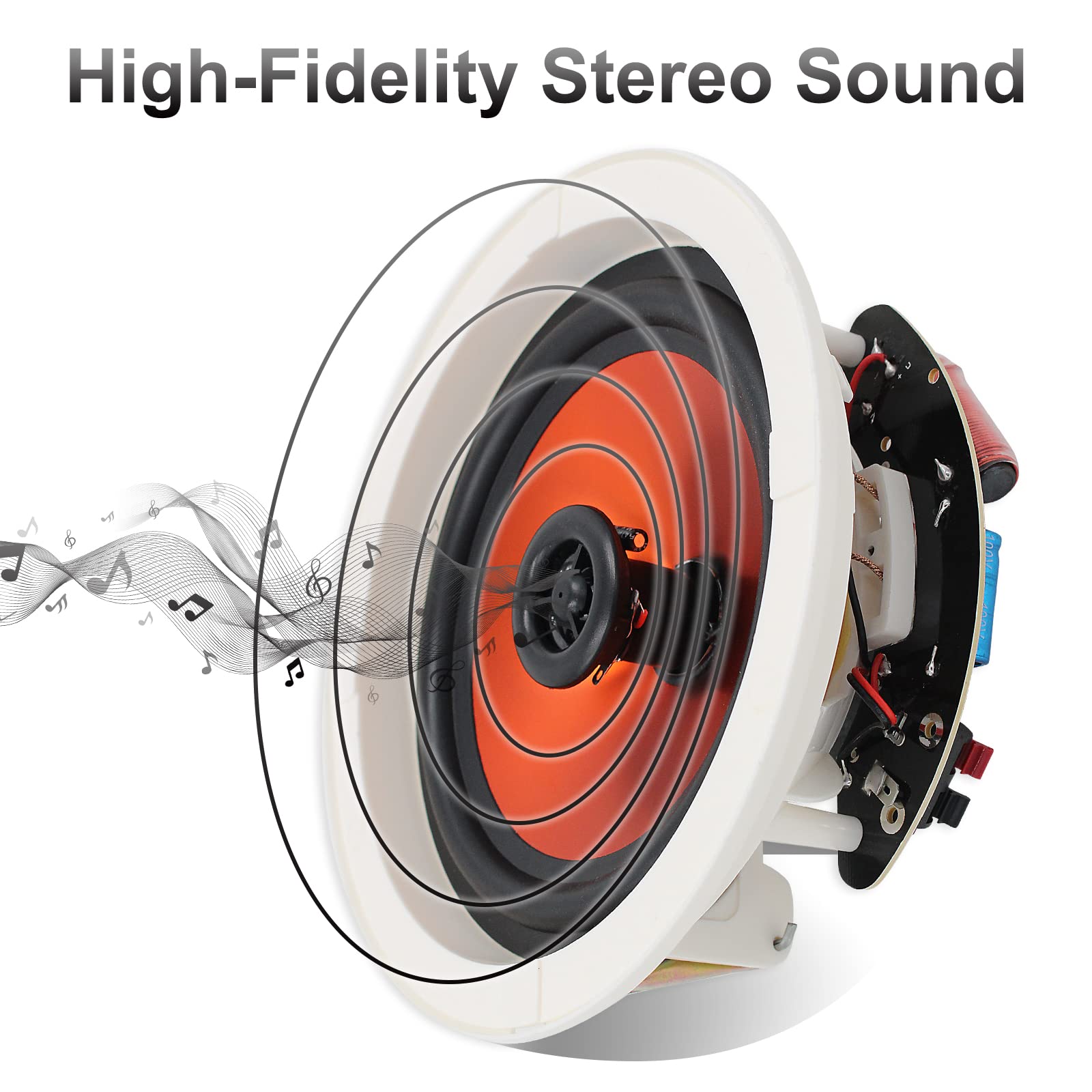 Open-Box New Herdio 6.5 In-Ceiling 4-Pack 600W Peak Power White Home Speakers