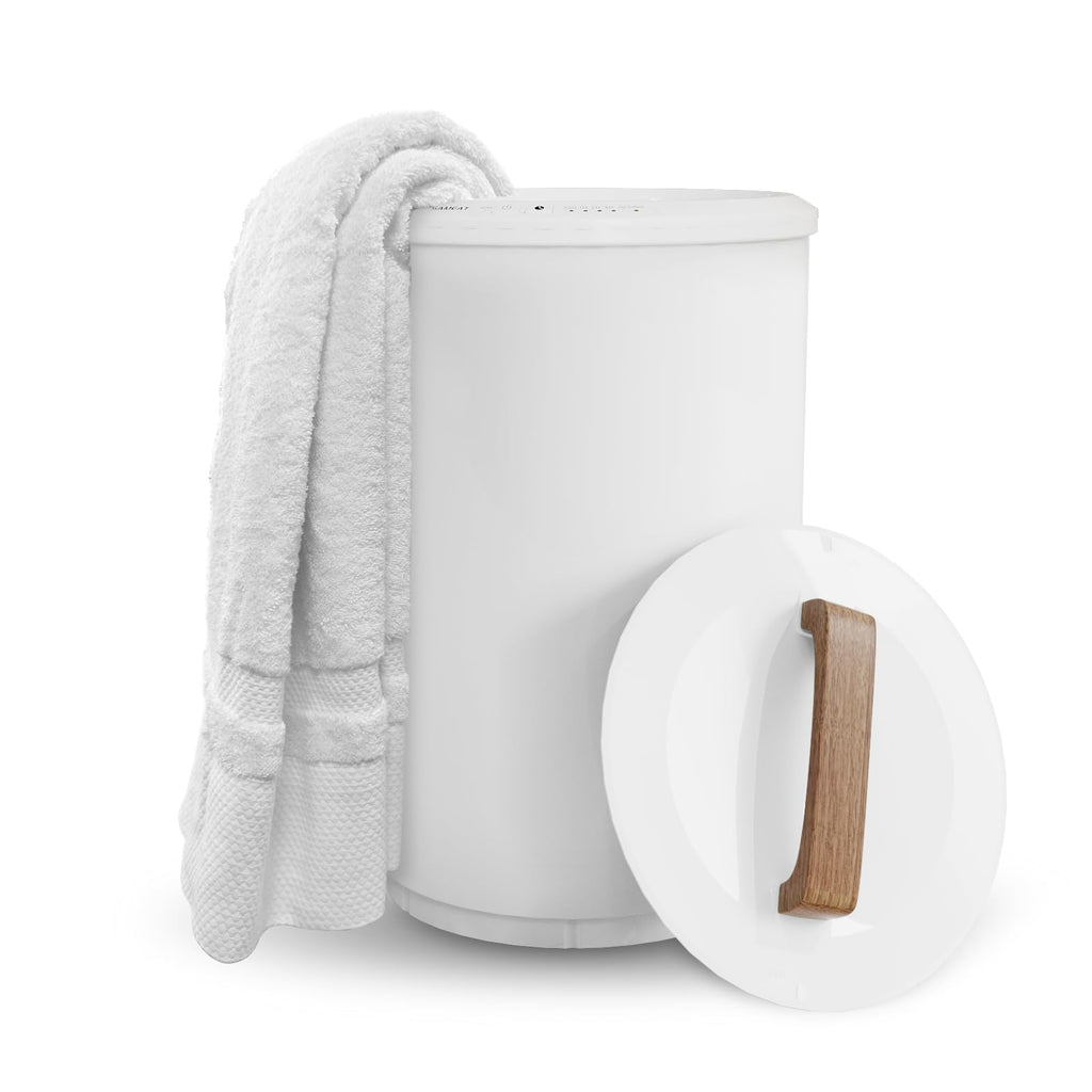 Extra Large Towel Warmer Bucket - Fits 2 Towels 4 Timer White