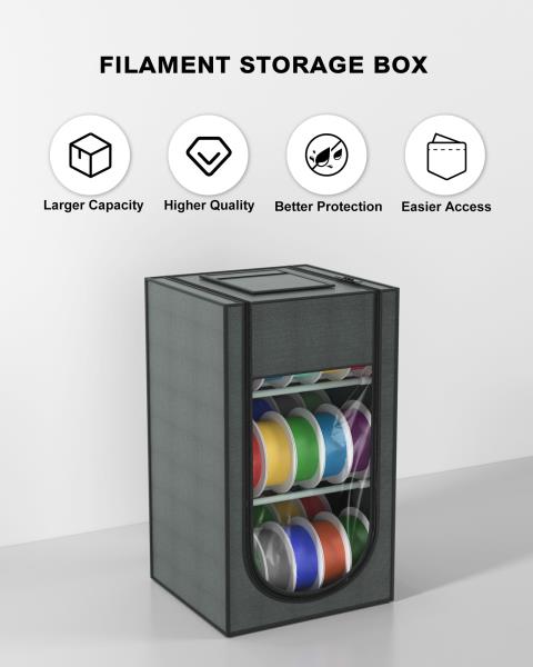 D Printer Filament Storage Box 30-Roll Capacity Waterproof Dust-Proof Oxford Cloth Organizer