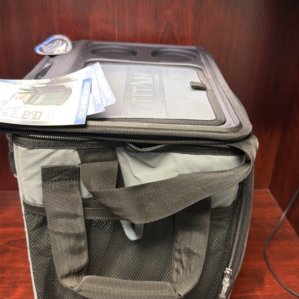 Soft Cooler Bag with Multiple Compartments GrayBlack