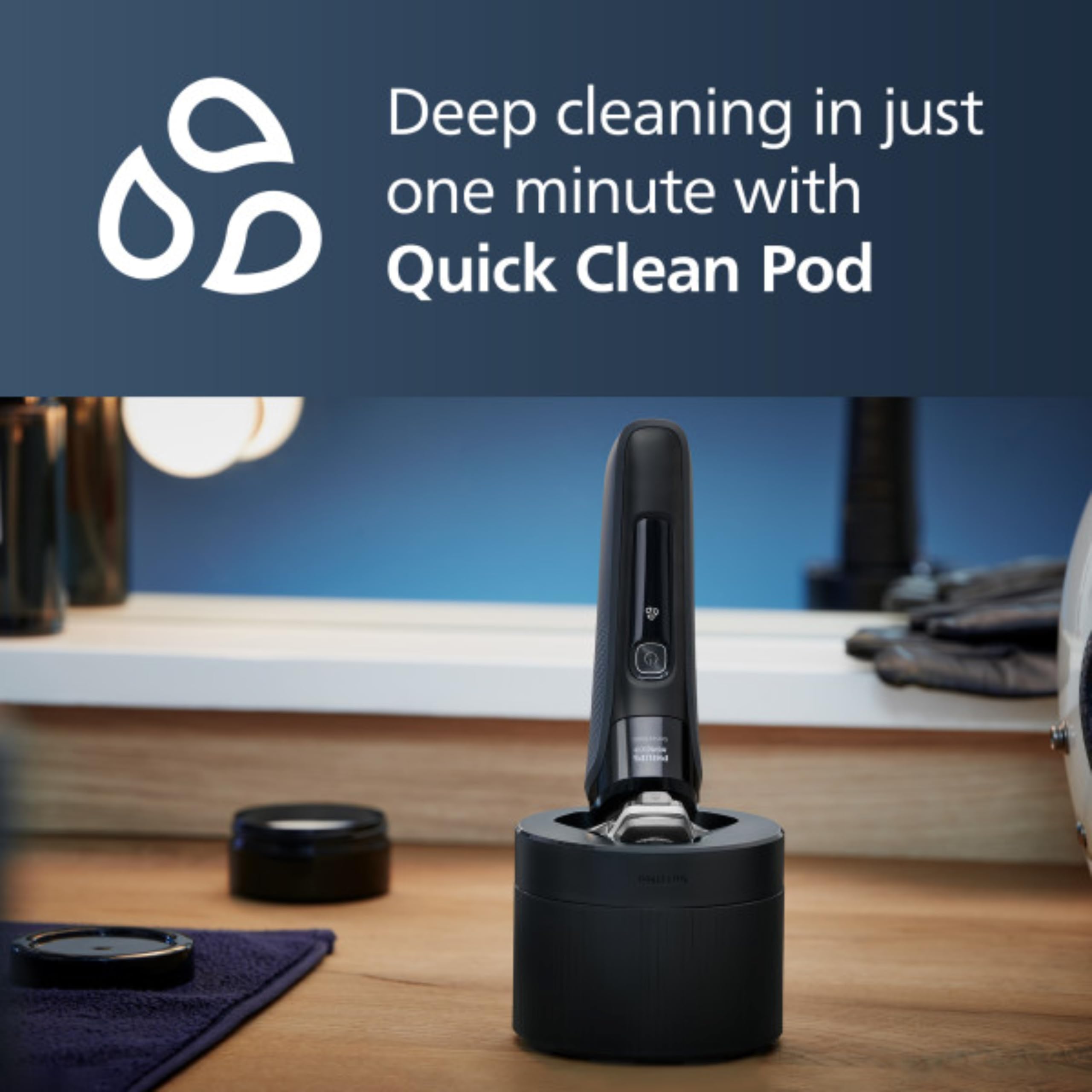 New Philips Series 9000 Wet  Dry Electric Shaver - SenseIQ Pop-up Trimmer Retail $219.00
