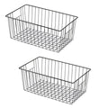 16in L x 12in W x 6in H Deep Metal Wire Freezer Storage Organizer Baskets 2-Pack