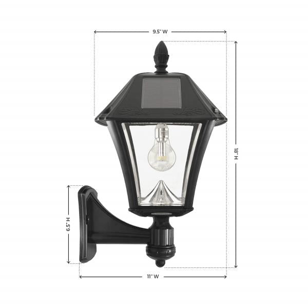 Gama Sonic Baytown II Solar Outdoor Post Light with 3 Mounting Options 3in. Fitter