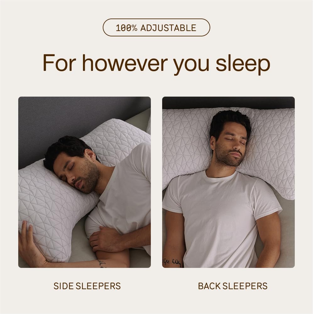 Open-Box New Coop Home Goods Original Crescent Adjustable Queen Pillow for Back  Side Sleepers Retail $79.99