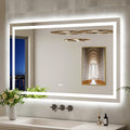 x30 LED Backlit Dimmable Anti-Fog Tempered Wall-Mounted Bathroom Mirror