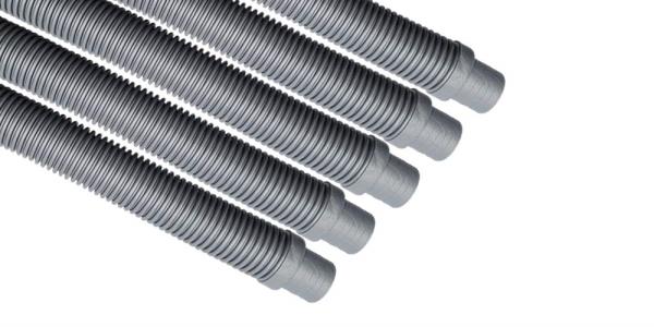 Universal Swimming Pool Cleaner Hose 48 Long Silver 5 Pack