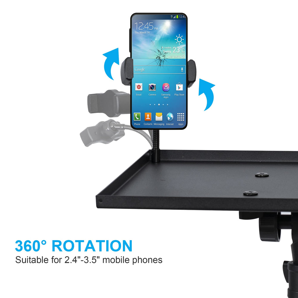 New DECOSIS Adjustable Projector Stand Tripod w Gooseneck Phone Holder Retail $33.00