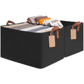 L Extra Large Fabric Storage Bins for Shelves 19 L x 13 W x 11 H Black 2-Pack