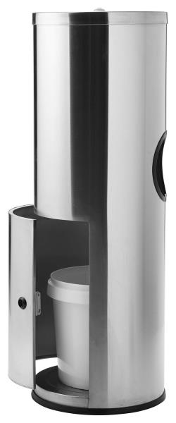 Stainless Steel Standing Wipe Dispenser with Trash Section