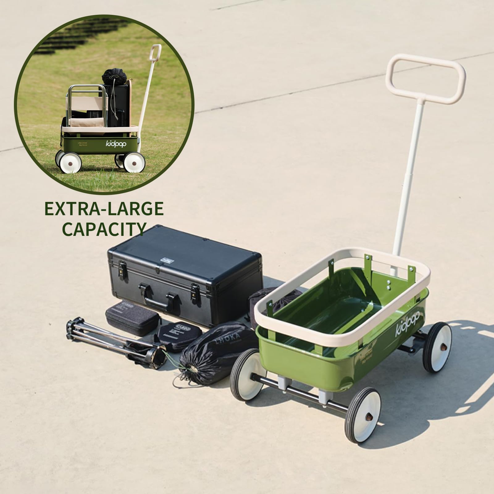 New kidpop PULA-Wild 3-in-1 Kids Push Walker  Pull-Along Wagon with Removable Wooden Cover. Retail $99.00