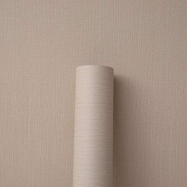Light Brown Fabric Peel and Stick Flax Textured Wallpaper 24 x 393