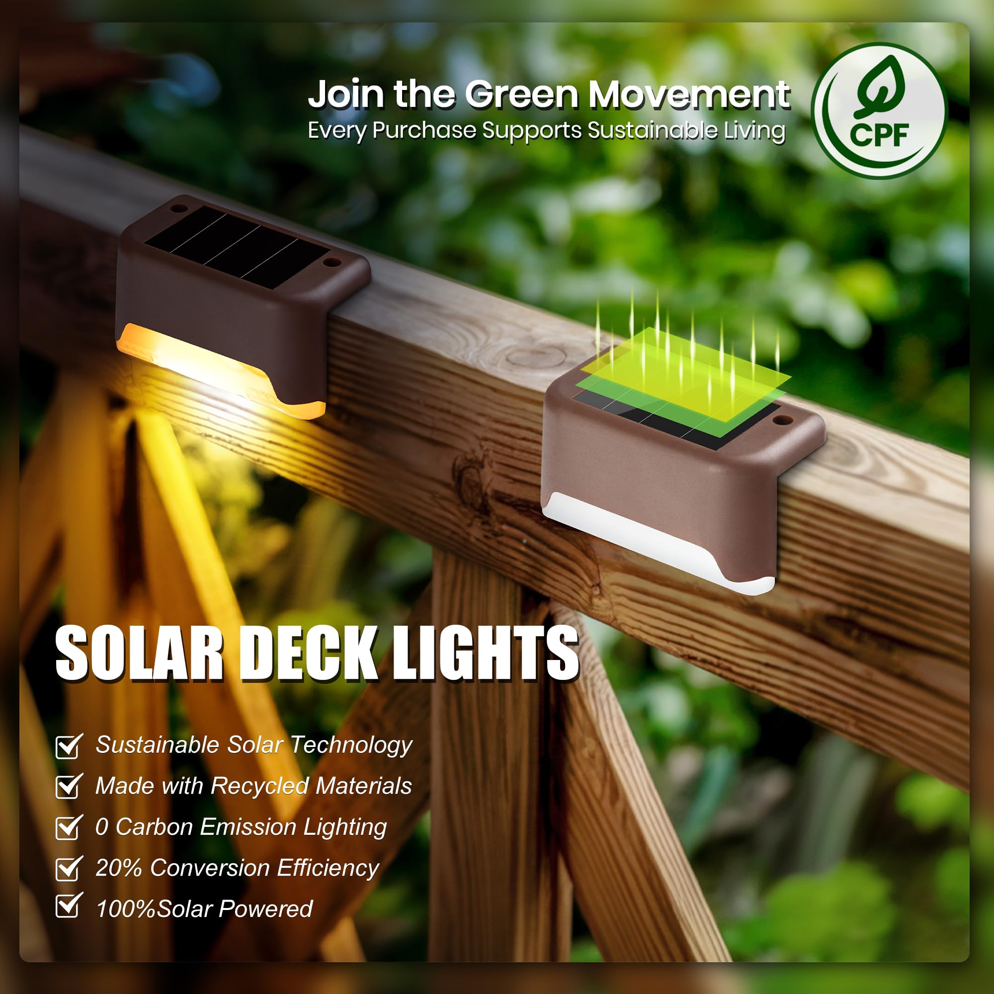 New As-Is SOLPEX 16 Pack Warm White Solar Deck Lights Outdoor Waterproof LED Retail $23.00