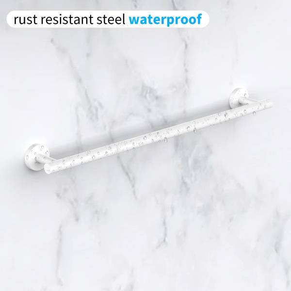 Pieces White Bathroom Towel Bar 24 Inch Towel Holder