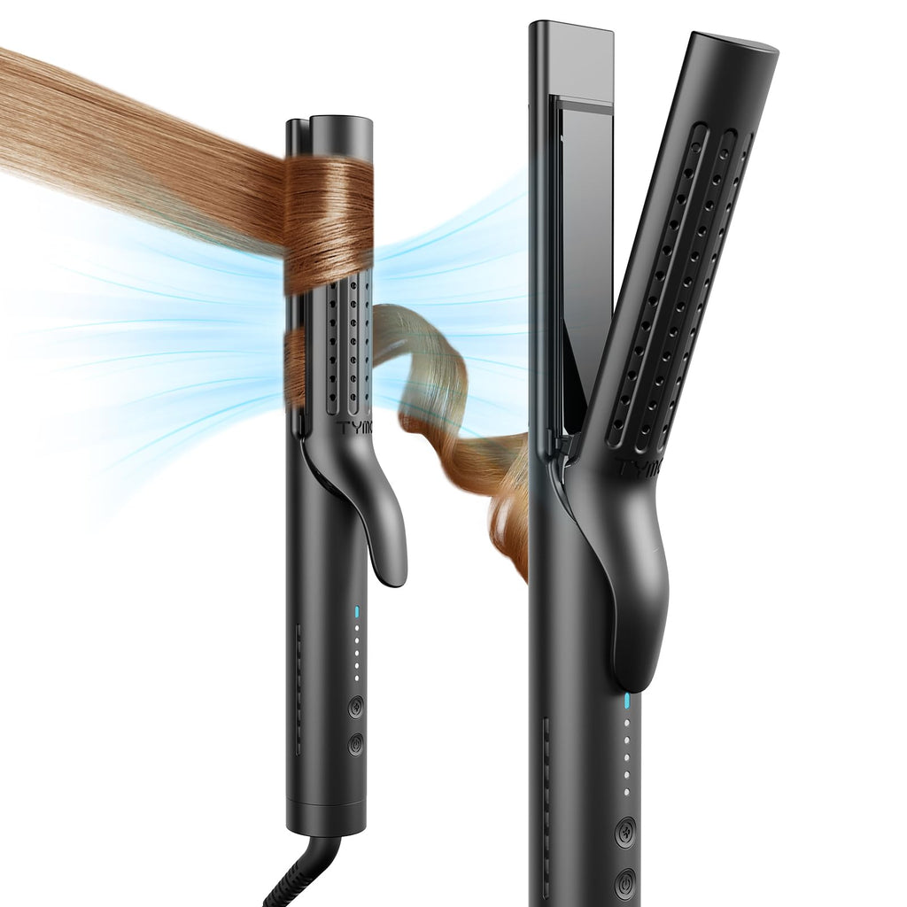 Airflow 2.0 2-in-1 Hair Straightener and Curler 1.25 Inch Black Dual Voltage