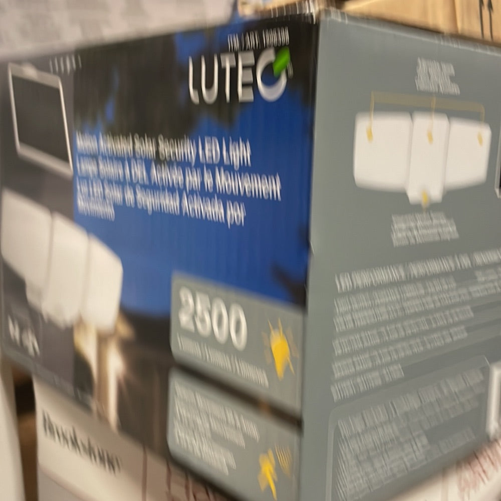 Lumen LED Solar Motion Activated Security Light Triple Head White
