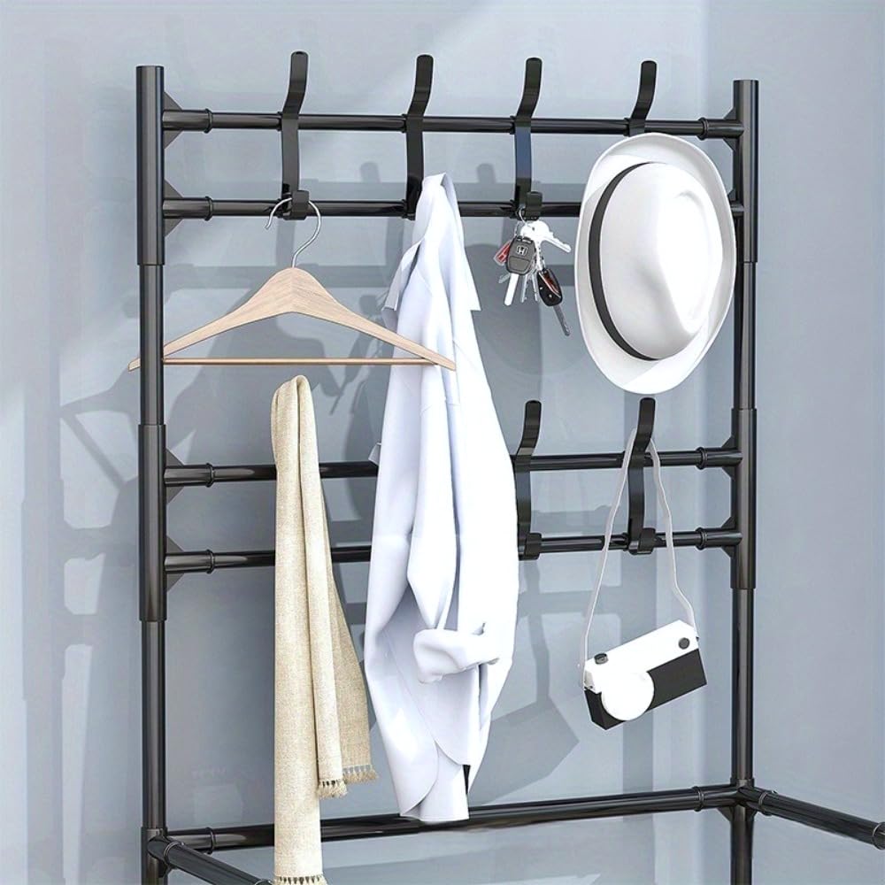 Open-Box New Generic 5-Tier Freestanding Shoe Rack  Coat Stand Entryway Organizer Retail $48.00