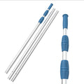 Professional 15ft Telescopic Aluminum Swimming Pool Pole Adjustable 3.4-15ft SilverBlue