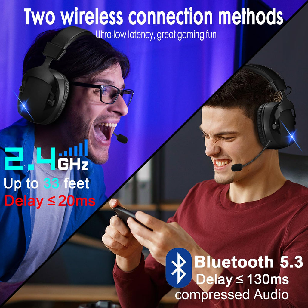Open-Box New YUEHEMEI BL 100 PRO Wireless Gaming Headset Multi-Platform 50H Battery - Headset Retail $26.00