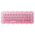 Wireless Wavy Keyboard Slim Design Pink