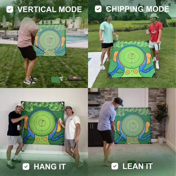 Indoor Chipping Game Battle Golf Portable Set with Club