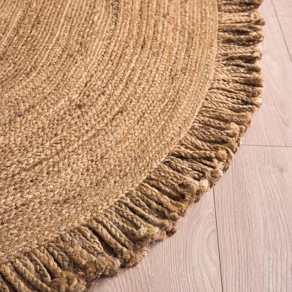 Braided Round Jute Area Rug 6 Natural BRD259A