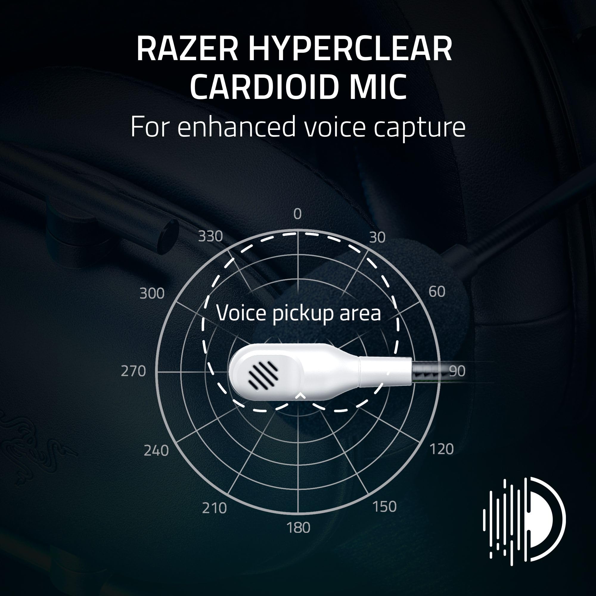 Razer BlackShark V2 X Multi-Platform Gaming Headset - 50mm Drivers Cardioid Mic White