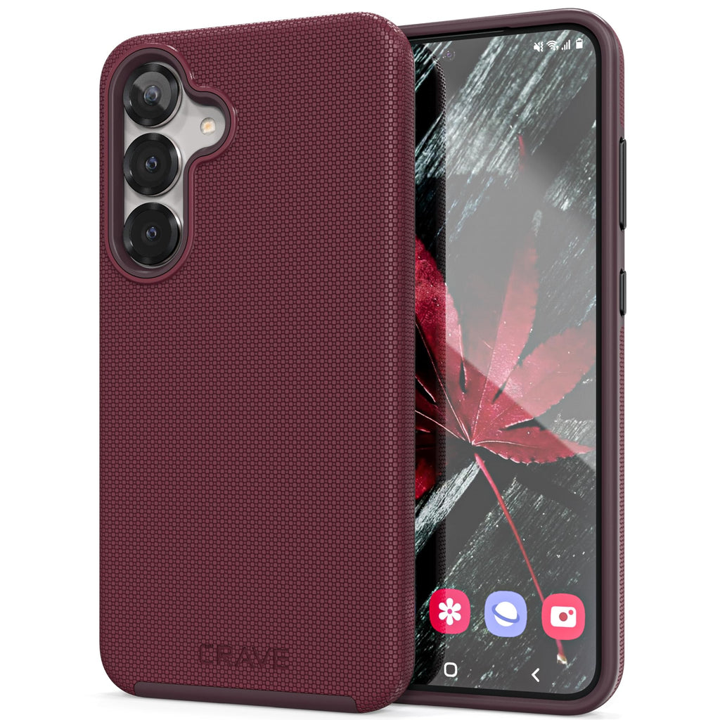 Samsung Galaxy S25 Plus Shockproof Dual Layer Case Berry