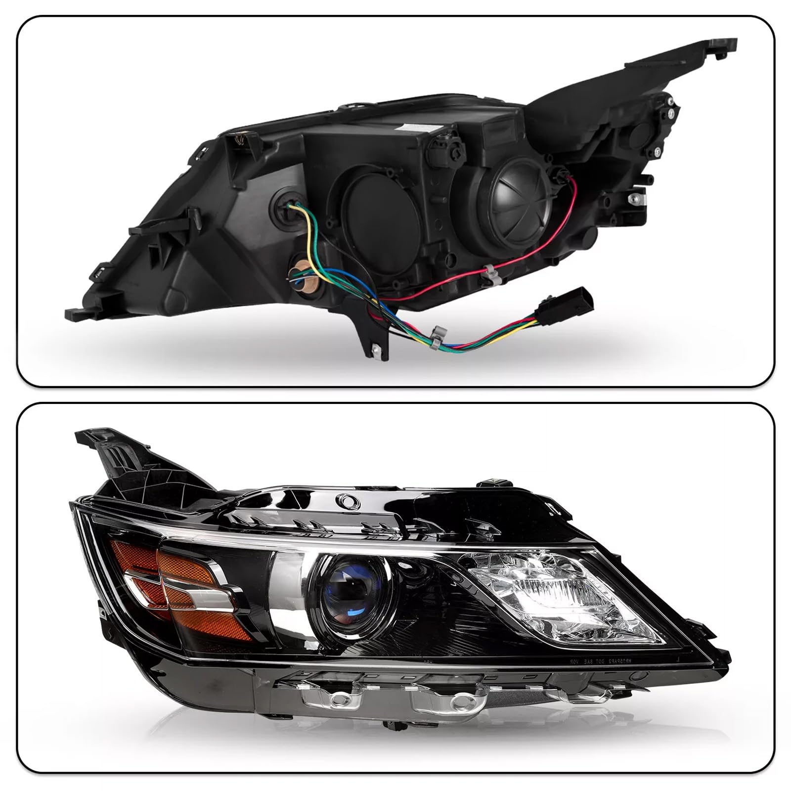 Black Headlight Assembly for 2014-2020 Chevrolet Impala
