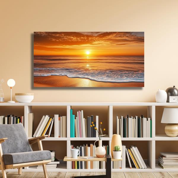 large Beach Canvas Wall Art Modern Funky Poster Prints Wall Decor for Living Room Bedroom Dining Room Office Home Decor 30x60inch Retail $149.00