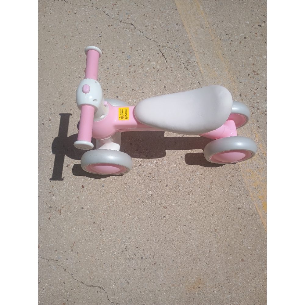 Open-Box New Toddler Balance Bike Ride-On Toy with Pink  White Lightweight Retail $35.00