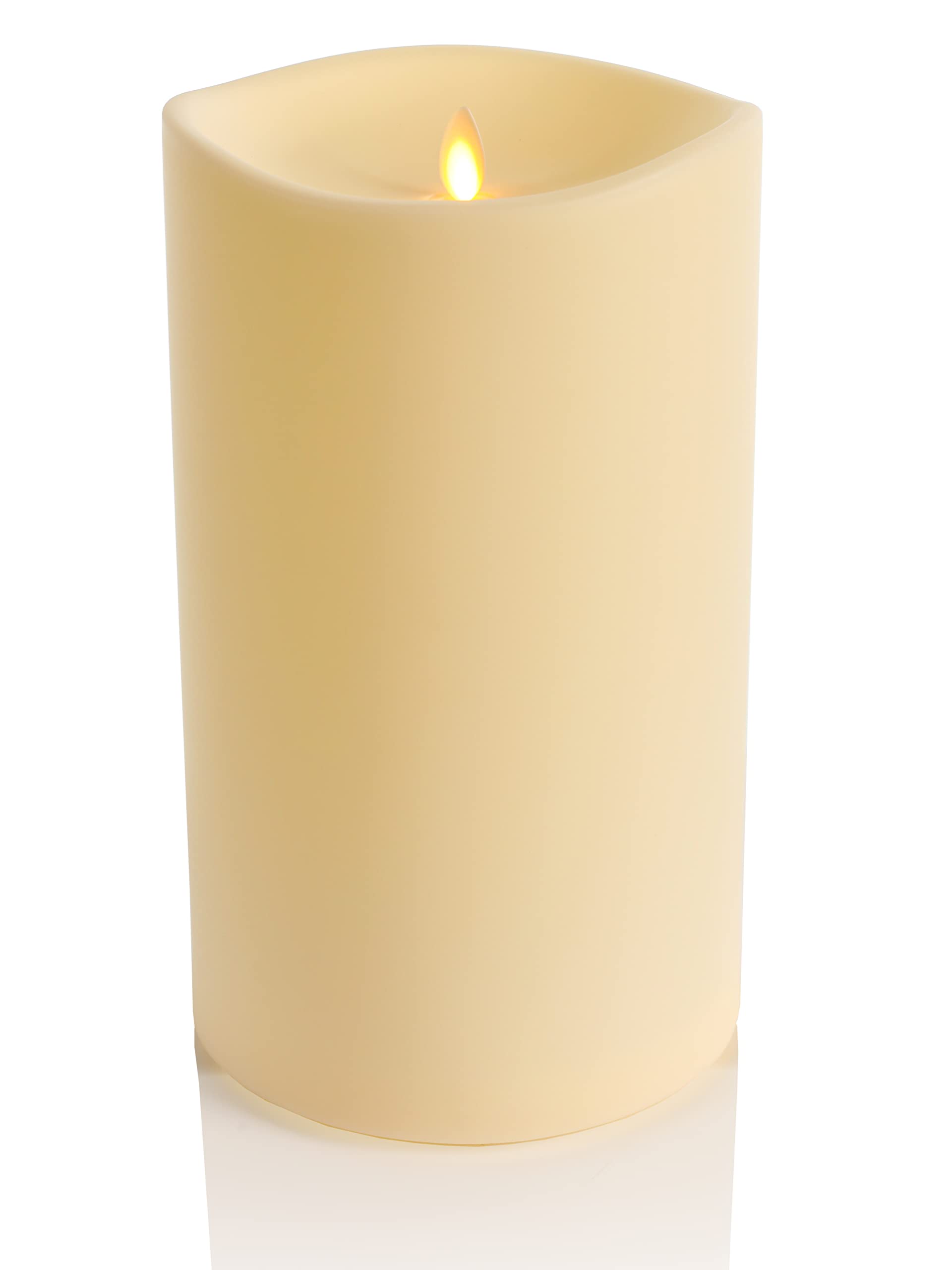 Ivory Moving Flame LED Pillar Candle 6x11